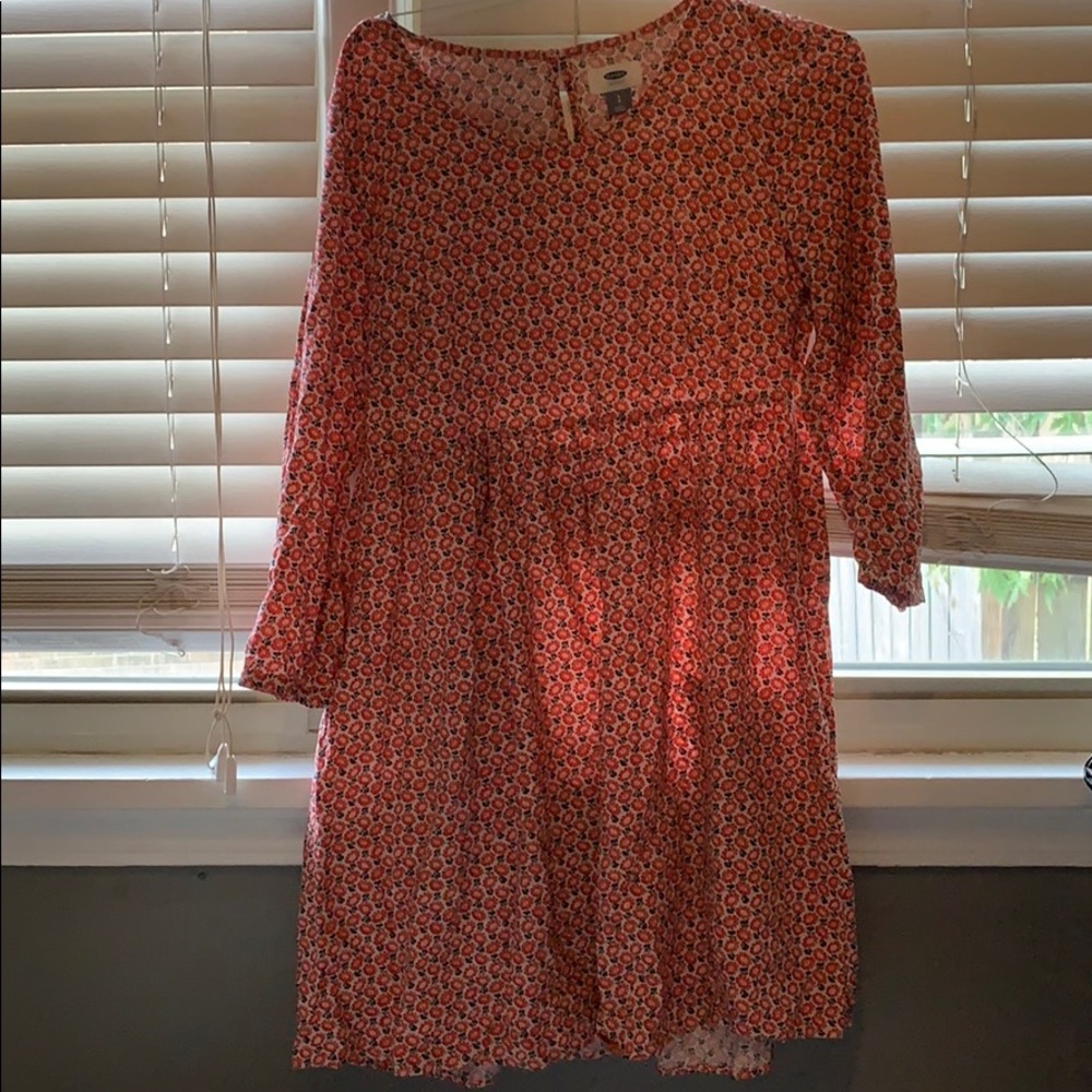old navy long sleeve floral dress